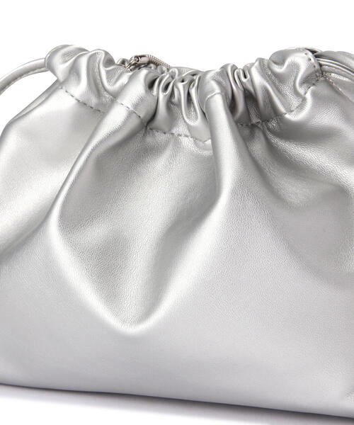 N.（N. Natural Beauty Basic）（エヌエヌナチュラルビューティーベーシック）の「◆巾着ショルダーバッグ（ビジネスバッグ・レディース・シルバー/ピンク/ブラック・ﾌﾘ-）」の18枚目の写真