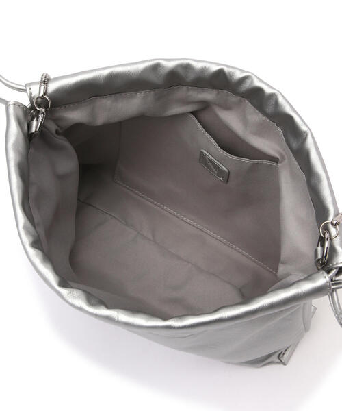 N.（N. Natural Beauty Basic）（エヌエヌナチュラルビューティーベーシック）の「◆巾着ショルダーバッグ（ビジネスバッグ・レディース・シルバー/ピンク/ブラック・ﾌﾘ-）」の22枚目の写真