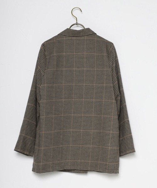 SATUR ブラウン チェック柄 ジャケット SATUR ブラウン チェック柄