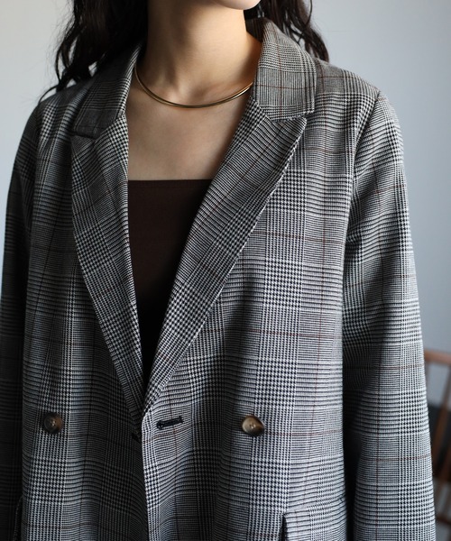 Bonjour Sagan（ボンジュールサガン）の「チェック柄ダブルテーラード