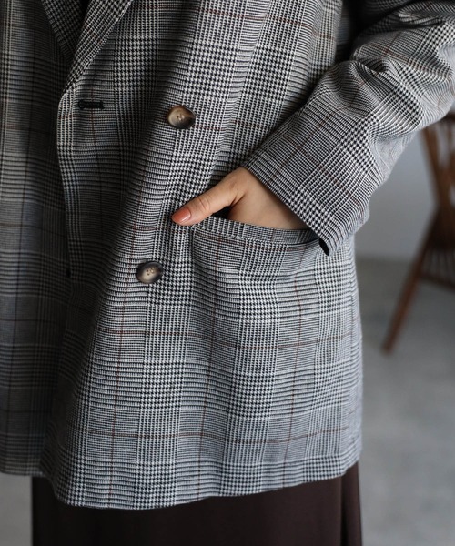 Bonjour Sagan（ボンジュールサガン）の「チェック柄ダブルテーラード