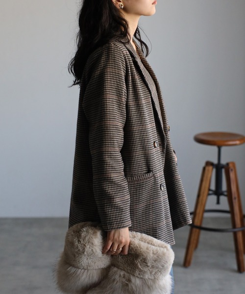 Bonjour Sagan（ボンジュールサガン）の「チェック柄ダブルテーラード