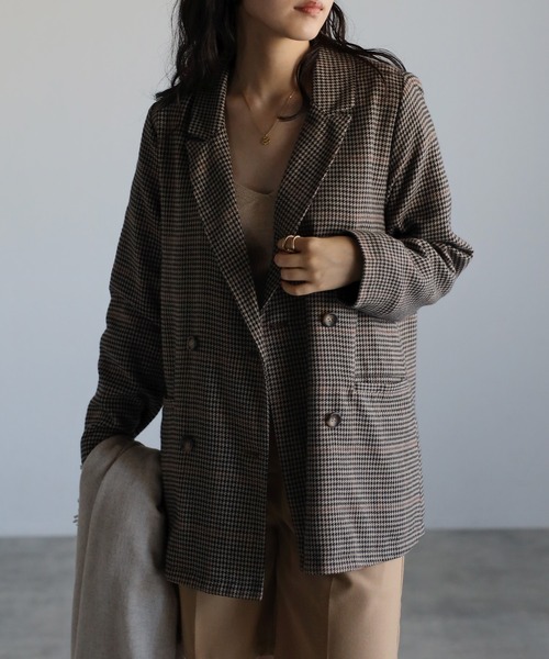 Bonjour Sagan（ボンジュールサガン）の「チェック柄ダブルテーラード