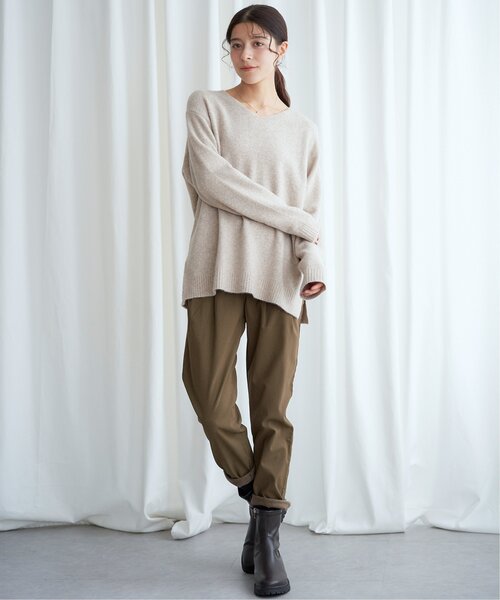 LBC(エルビーシー)の「【伸びる美脚パンツ】プチプラテーパードパンツ(その他パンツ・レディース・モーブ系/キャメル/ブラック/ネイビー/オフホワイト・S/L/M)」の10枚目の写真