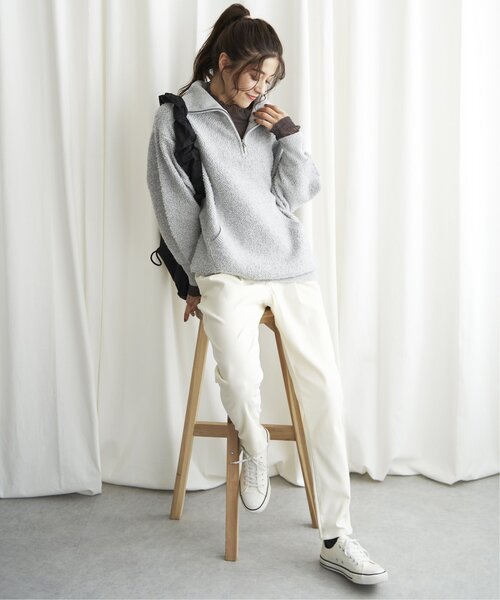 LBC(エルビーシー)の「【伸びる美脚パンツ】プチプラテーパードパンツ(その他パンツ・レディース・モーブ系/キャメル/ブラック/ネイビー/オフホワイト・S/L/M)」の17枚目の写真