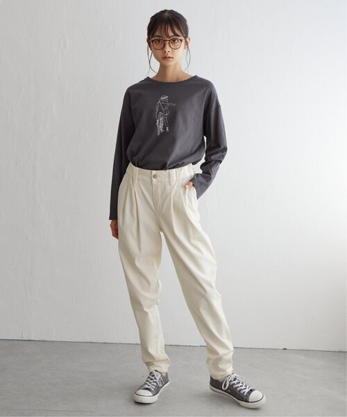 LBC(エルビーシー)の「【伸びる美脚パンツ】プチプラテーパードパンツ(その他パンツ・レディース・モーブ系/キャメル/ブラック/ネイビー/オフホワイト・S/L/M)」の19枚目の写真