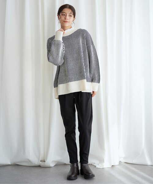 LBC(エルビーシー)の「【伸びる美脚パンツ】プチプラテーパードパンツ(その他パンツ・レディース・モーブ系/キャメル/ブラック/ネイビー/オフホワイト・S/L/M)」の22枚目の写真