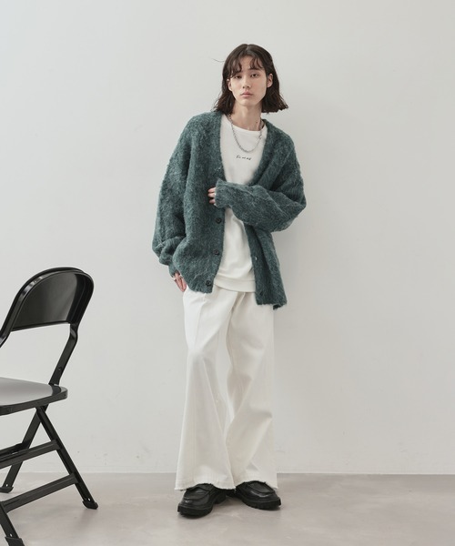 j.n.r.d(ジェー・エヌ・アール・ディー)の「モヘアライクビッグカーディガン(カーディガン/ボレロ・メンズ・ブラック/ライトグレー/グリーン/パープル・L/M/S)」の15枚目の写真
