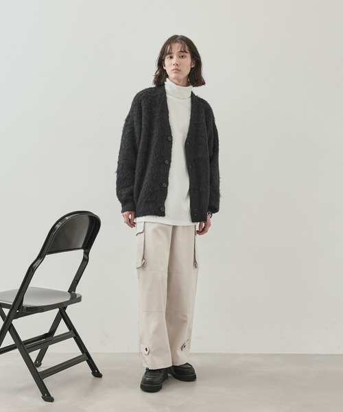j.n.r.d(ジェー・エヌ・アール・ディー)の「モヘアライクビッグカーディガン(カーディガン/ボレロ・メンズ・ブラック/ライトグレー/グリーン/パープル・L/M/S)」の19枚目の写真