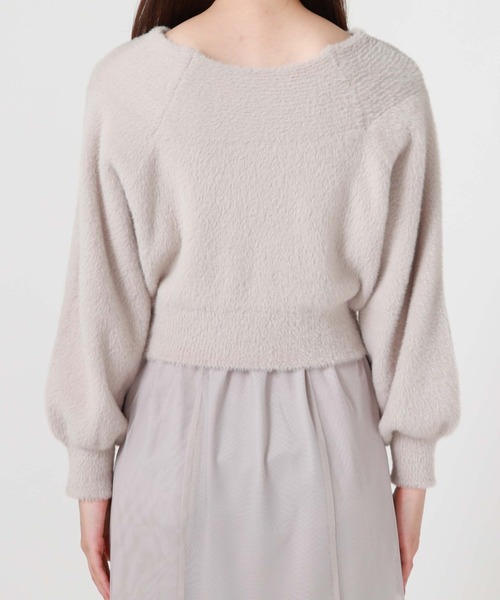 archives(アルシーヴ)の「フェザーオフショルニット×チュールキャミOP SET(ワンピース・レディース・アイボリー/ブラック/グレー・MEDIUM)」の19枚目の写真