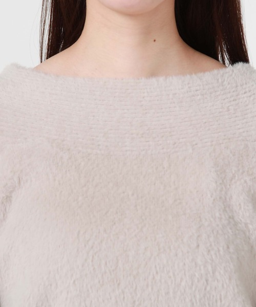 archives(アルシーヴ)の「フェザーオフショルニット×チュールキャミOP SET(ワンピース・レディース・アイボリー/ブラック/グレー・MEDIUM)」の20枚目の写真