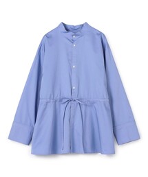 未使用　MACPHEE コットンシルクストライプ ペプラムブラウス セール】 コットンシルクストライプ ペプラムブラウス （シャツ
