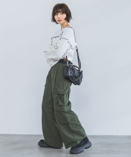 PAGEBOY(ページボーイ)の「ハイショクメローショートカーディガン(カーディガン/ボレロ・レディース・パープル系その他/オフホワイト/ブラック・FREE)」の8枚目の写真
