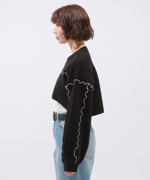 PAGEBOY(ページボーイ)の「ハイショクメローショートカーディガン(カーディガン/ボレロ・レディース・パープル系その他/オフホワイト/ブラック・FREE)」の18枚目の写真