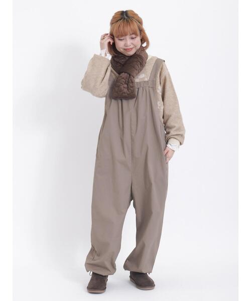 Samansa Mos2（サマンサ モスモス）の「花キルトティペット（ストール/ショール・レディース・ブラウン/オフホワイト・F）」の4枚目の写真