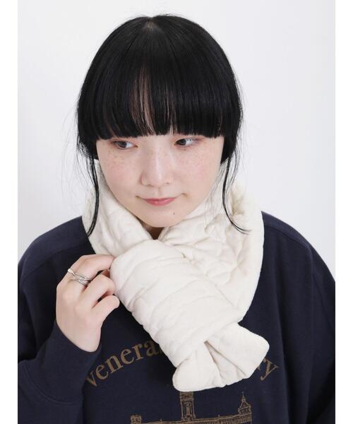 Samansa Mos2（サマンサ モスモス）の「花キルトティペット（ストール/ショール・レディース・ブラウン/オフホワイト・F）」の7枚目の写真