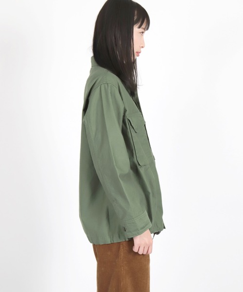 D.M.G.（ドミンゴ）の「[D.M.G. / ディーエムジー] モールスキン　BIGミリタリーブルゾン（ブルゾン・レディース・オリーブ・FREE）」の8枚目の写真