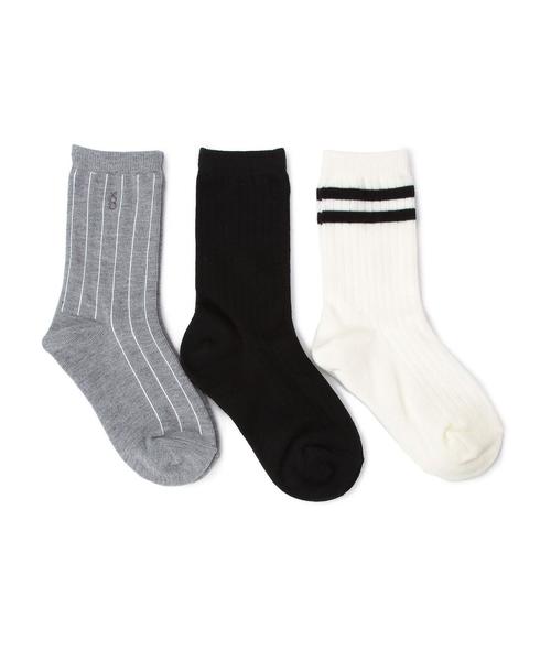 green label relaxing（グリーンレーベルリラクシング）の「ライン 3P ソックス FW◆（ソックス/靴下・キッズ・その他1/その他2・13-15c/16-18c）」の2枚目の写真