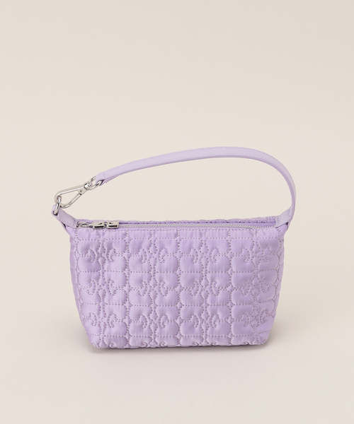 Oriens JOURNAL STANDARD(オリエンス ジャーナルスタンダード)の「【GANNI / ガニー】Butterfly Small Pouch Satin:バッグ(ハンドバッグ・レディース・パープル系その他/ブラック・FREE)」の2枚目の写真