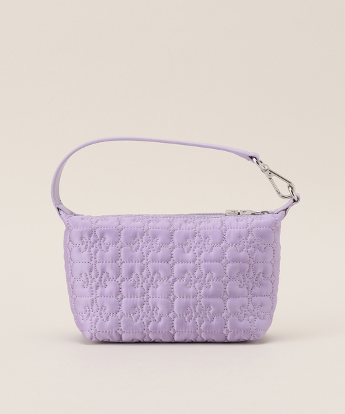 Oriens JOURNAL STANDARD(オリエンス ジャーナルスタンダード)の「【GANNI / ガニー】Butterfly Small Pouch Satin:バッグ(ハンドバッグ・レディース・パープル系その他/ブラック・FREE)」の4枚目の写真