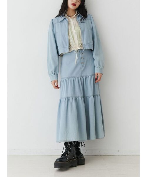 jouetie（ジュエティ）の「マルチWAYカラーステッチセットアップ（ワンピース・レディース・アイボリー/ブルー/ピンク/ブラック・MEDIUM）」の5枚目の写真