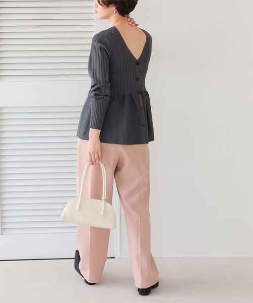 インタックセンタープレスワイドパンツ（スラックス）｜titivate