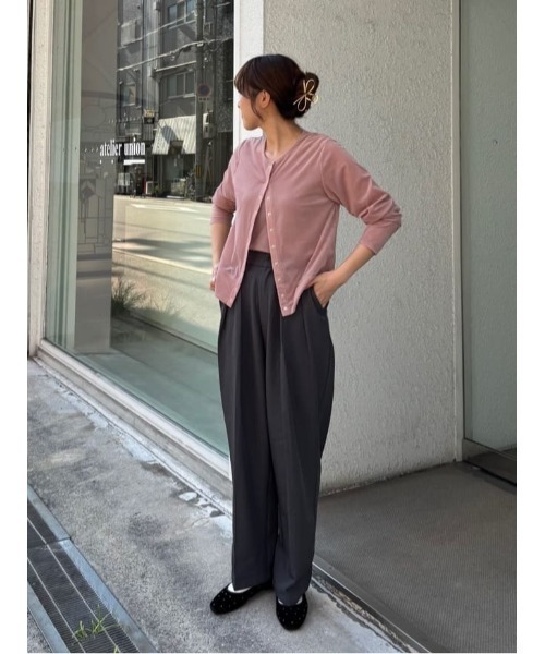 インタックセンタープレスワイドパンツ（スラックス）｜titivate