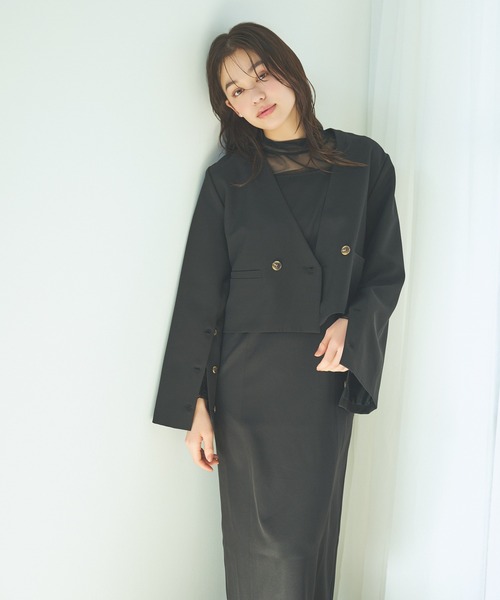 mysty woman(ミスティウーマン)の「チェーンストラップ2Pワンピース 103977(ドレス・レディース・ブルー系その他/アイボリー/ブラック・FREE)」の22枚目の写真