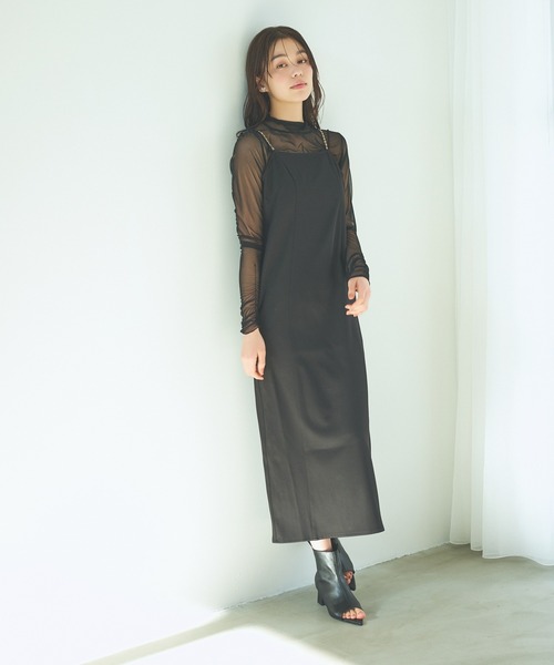 mysty woman(ミスティウーマン)の「チェーンストラップ2Pワンピース 103977(ドレス・レディース・ブルー系その他/アイボリー/ブラック・FREE)」の12枚目の写真