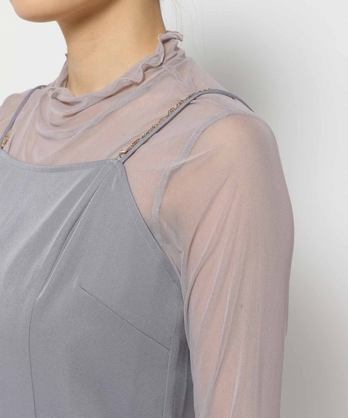 mysty woman(ミスティウーマン)の「チェーンストラップ2Pワンピース 103977(ドレス・レディース・ブルー系その他/アイボリー/ブラック・FREE)」の13枚目の写真