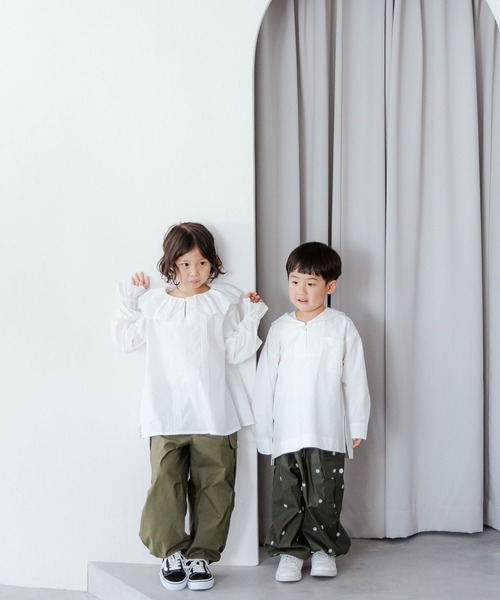 LOWRYS FARM（ローリーズファーム）の「レースエリブラウスＬＳ　996641（シャツ/ブラウス・キッズ・ホワイト/ブラック/レッド・110cm/120cm/130cm/140cm/150cm）」の4枚目の写真