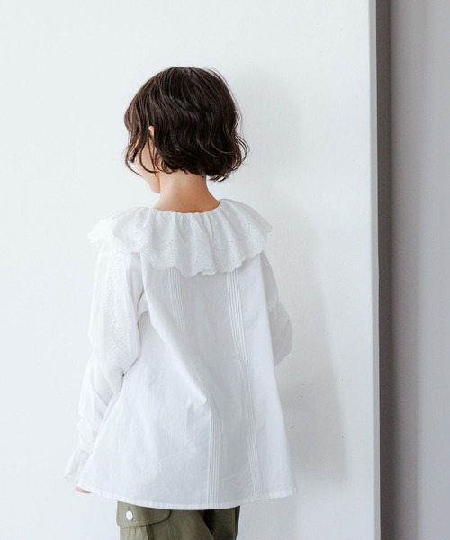 LOWRYS FARM（ローリーズファーム）の「レースエリブラウスＬＳ　996641（シャツ/ブラウス・キッズ・ホワイト/ブラック/レッド・110cm/120cm/130cm/140cm/150cm）」の8枚目の写真