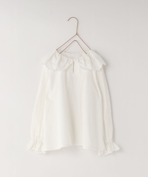 LOWRYS FARM（ローリーズファーム）の「レースエリブラウスＬＳ　996641（シャツ/ブラウス・キッズ・ホワイト/ブラック/レッド・110cm/120cm/130cm/140cm/150cm）」の9枚目の写真