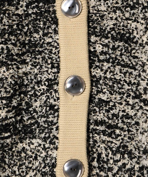 ADAM ET ROPE'（アダムエロペ）の「【WEB限定】ミックスツイードニットカーディガン（カーディガン/ボレロ・レディース・ブラック系その他/ホワイト系その他5/ベージュ系その他/レッド・FREE）」の13枚目の写真