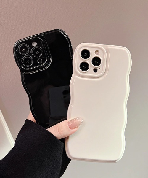 セール】【urge select】ワンカラー ウェーブデザイン iPhoneケース
