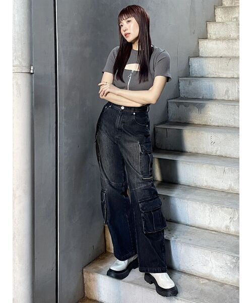 トップス maru_co SUMMER SALE】マルチカラーメローリブトップス | COO ONLINE