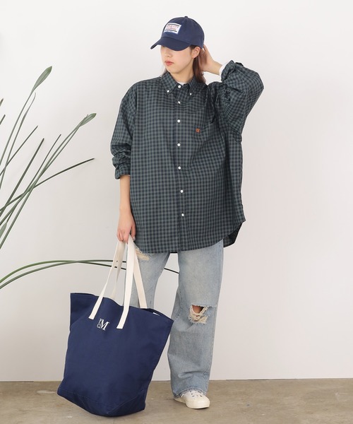 PARROTT CANVAS（パロットキャンバス）の「PARROTT CANVAS/パロットキャンバス BUTTON DOWN SHIRT-CHECK チェックボタンダウンシャツ（シャツ/ブラウス・レディース・ブラウン/グリーン・FREE）」の15枚目の写真