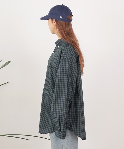 PARROTT CANVAS（パロットキャンバス）の「PARROTT CANVAS/パロットキャンバス BUTTON DOWN SHIRT-CHECK チェックボタンダウンシャツ（シャツ/ブラウス・レディース・ブラウン/グリーン・FREE）」の6枚目の写真