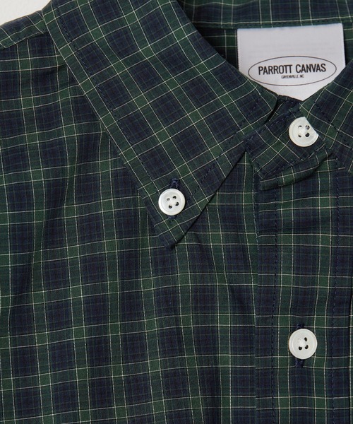 PARROTT CANVAS（パロットキャンバス）の「PARROTT CANVAS/パロットキャンバス BUTTON DOWN SHIRT-CHECK チェックボタンダウンシャツ（シャツ/ブラウス・レディース・ブラウン/グリーン・FREE）」の4枚目の写真