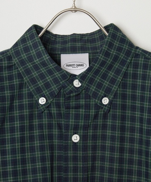 PARROTT CANVAS（パロットキャンバス）の「PARROTT CANVAS/パロットキャンバス BUTTON DOWN SHIRT-CHECK チェックボタンダウンシャツ（シャツ/ブラウス・レディース・ブラウン/グリーン・FREE）」の5枚目の写真