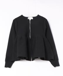 【EMUE】Aラインニットブルゾン