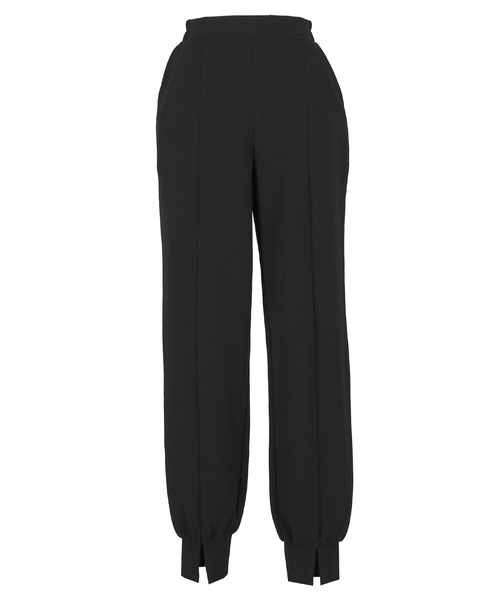 coca(coca)(コカ)の「【WEB限定セール】エンボス裾スリットジョガーパンツ(その他パンツ・レディース・ブラック/ベージュ・L/M/S)」の3枚目の写真