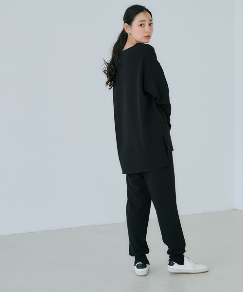 coca(coca)(コカ)の「【WEB限定セール】エンボス裾スリットジョガーパンツ(その他パンツ・レディース・ブラック/ベージュ・L/M/S)」の17枚目の写真