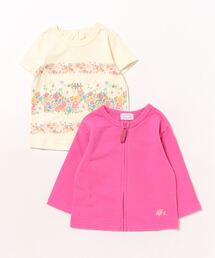 hakka baby（ハッカベビー）の「[ベビー]ジップアップカーディガンTシャツセット（カーディガン/ボレロ）」
