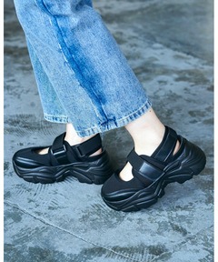 SLY チャンキー テック スニーカー サンダル 厚底 黒 M セール】CHUNKY TECH SNEAKER SANDAL チャンキー テック