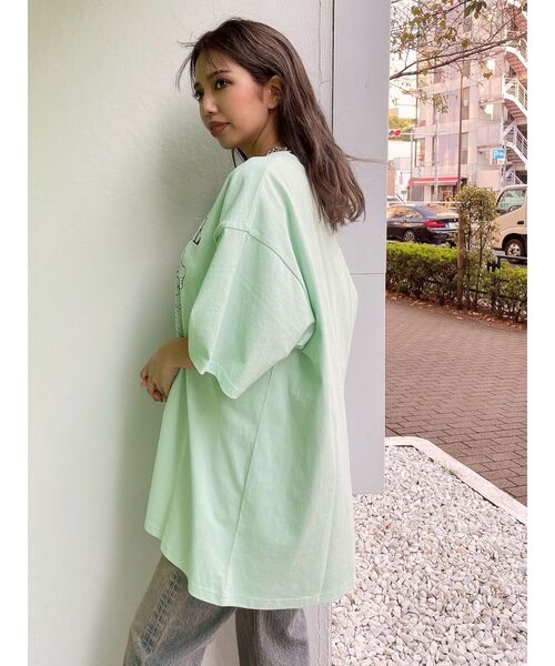 GYDA（ジェイダ）の「SAGESSE BIGTシャツ（Tシャツ/カットソー・レディース・オフホワイト/ミント・FREE）」の10枚目の写真