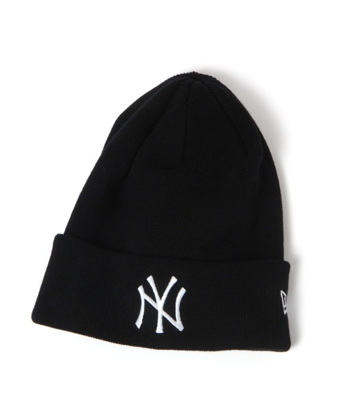 LEPSIM(レプシィム)の「【NEW ERA】Basic Cuff Knit 103851(ニットキャップ/ビーニー・レディース・ブラック/アイボリー・ONE SIZE)」の1枚目の写真