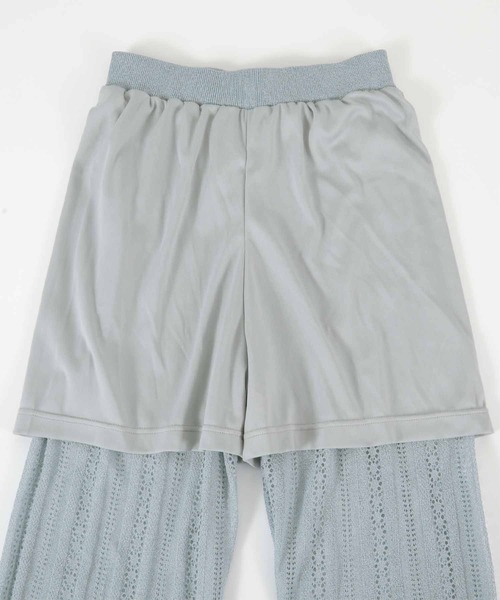 titivate(ティティベイト)の「レースフレアニットパンツ(その他パンツ・レディース・ブルー/オフホワイト/ブラック・S/L/M)」の7枚目の写真