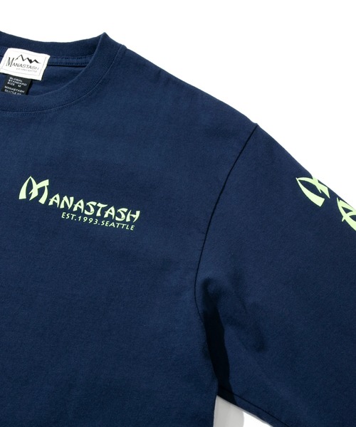 MANASTASH(マナスタッシュ)の「MANASTASH/マナスタッシュ DRAGON L/S TEE(Tシャツ/カットソー・メンズ・ホワイト/ネイビー・LARGE/MEDIUM)」の14枚目の写真