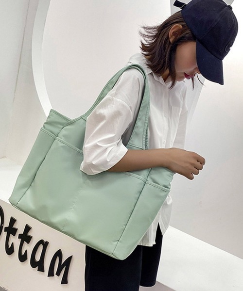 Miniministore(ミニミニストア)の「ナイロントートバッグ レディース 大容量(トートバッグ・レディース・ピンク/ミント/ラベンダー/ブラック/グレー/ブルーグレー・FREE)」の5枚目の写真